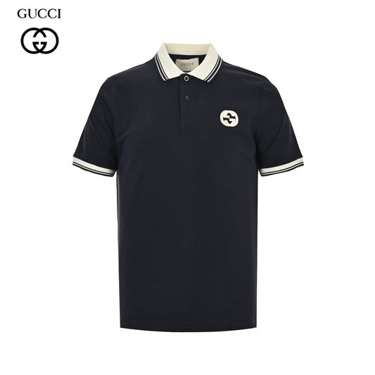 Gucci Interlocking G Polo Shirt - White Unisex Streetwear Limited Edition - <span>This Gucci polo shirt features a classic navy color with elegant design elements. It includes