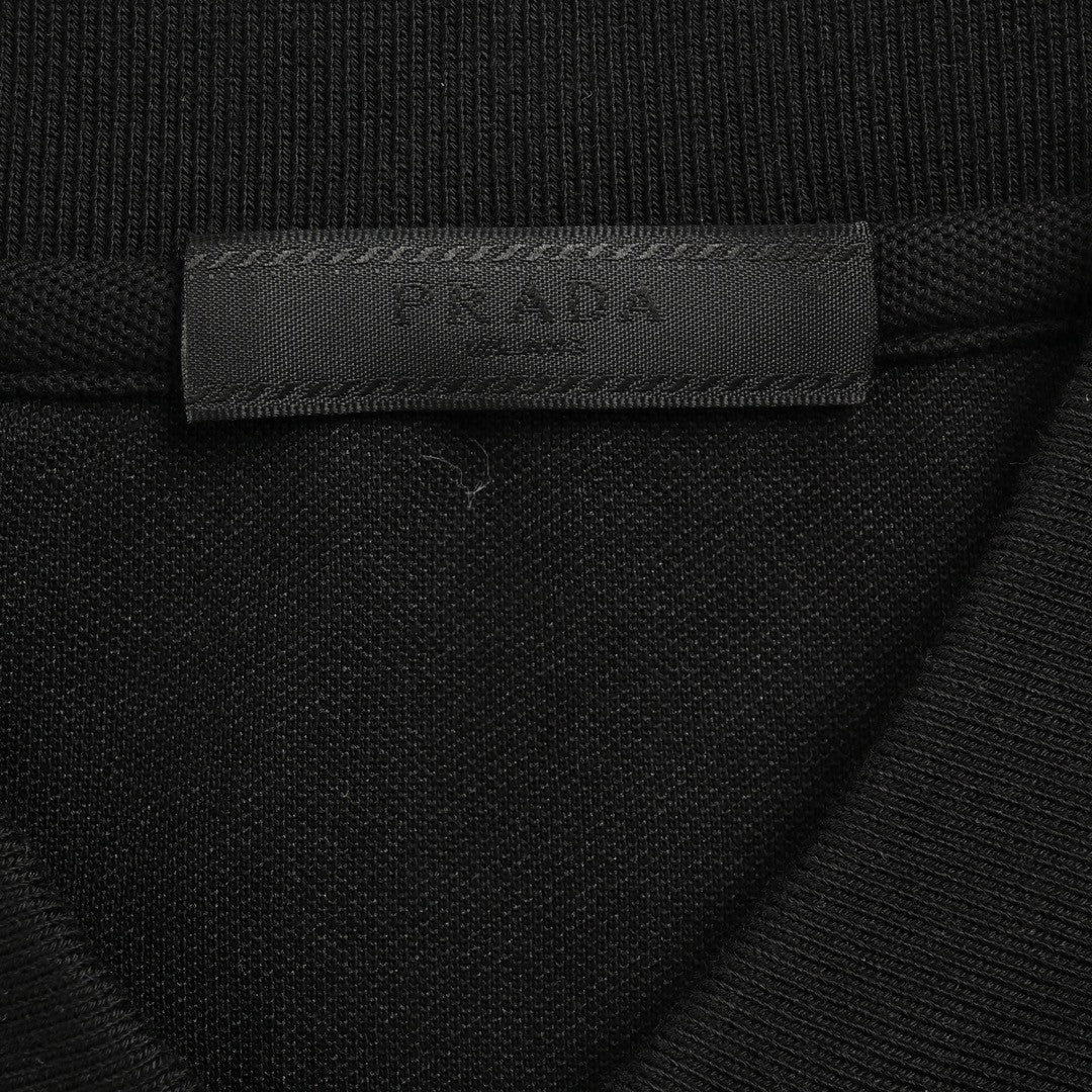 Prada Classic Black Polo Shirt - logo - replica sneakers