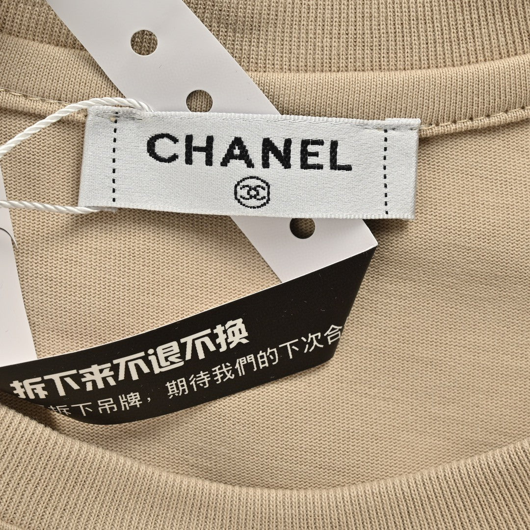 Chanel Cloud Logo T-Shirt in Beige - outsole - replica sneakers