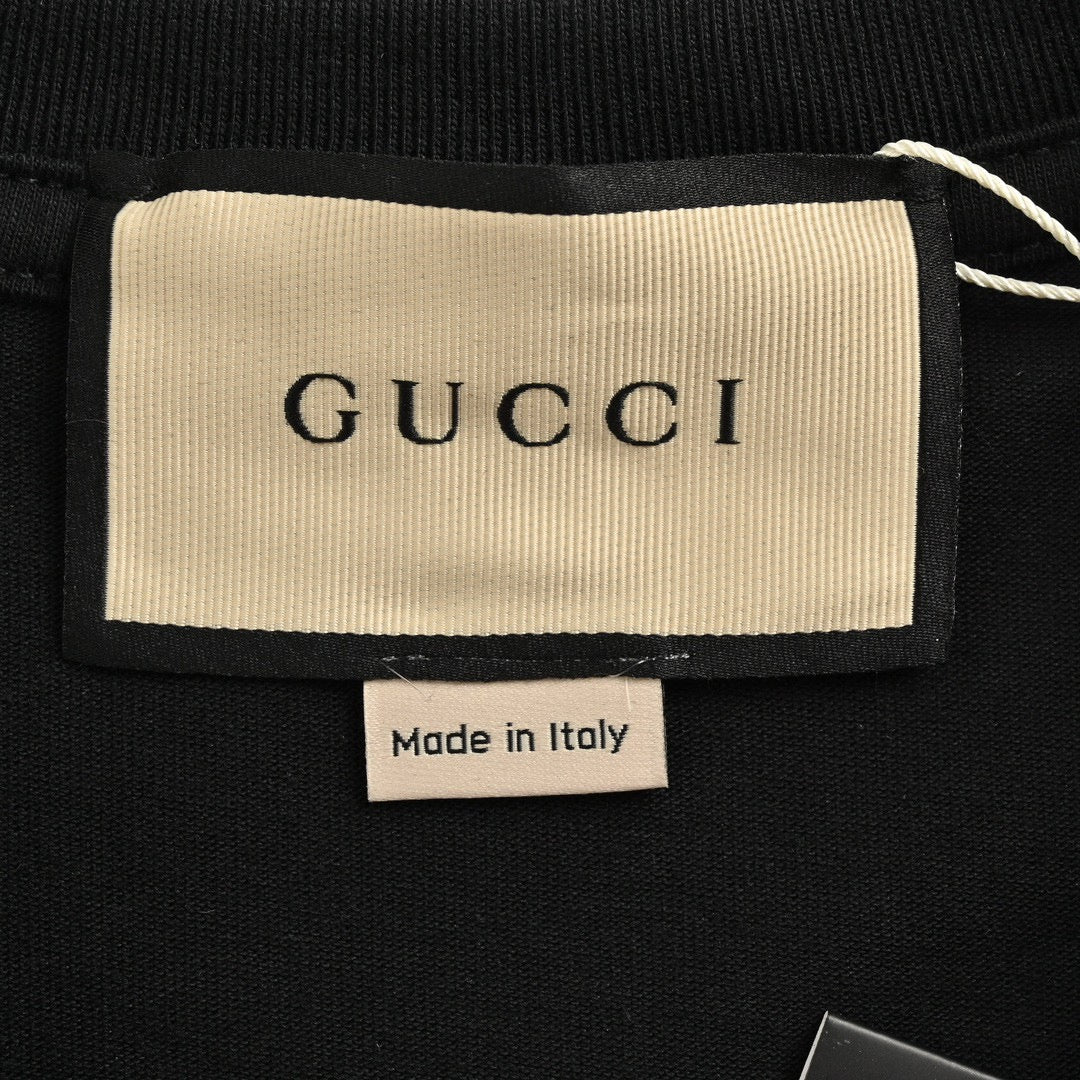 Gucci Strawberry Logo T-Shirt (Black) - outsole - replica sneakers