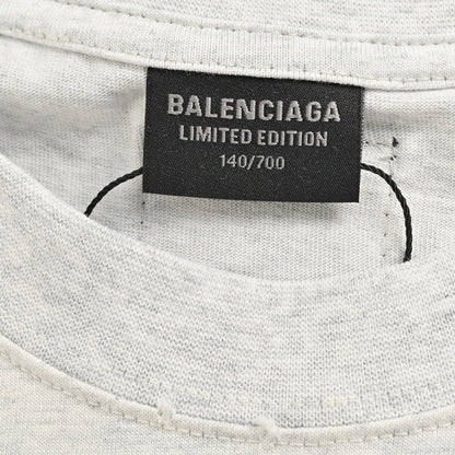 Balenciaga Red Logo Graphic T-Shirt (Gray) - outsole - replica sneakers
