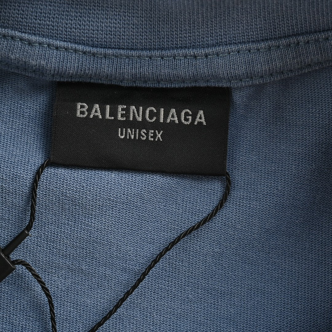 BALENCIAGA VINTAGE LOGO T-SHIRT BLUE - outsole - replica sneakers