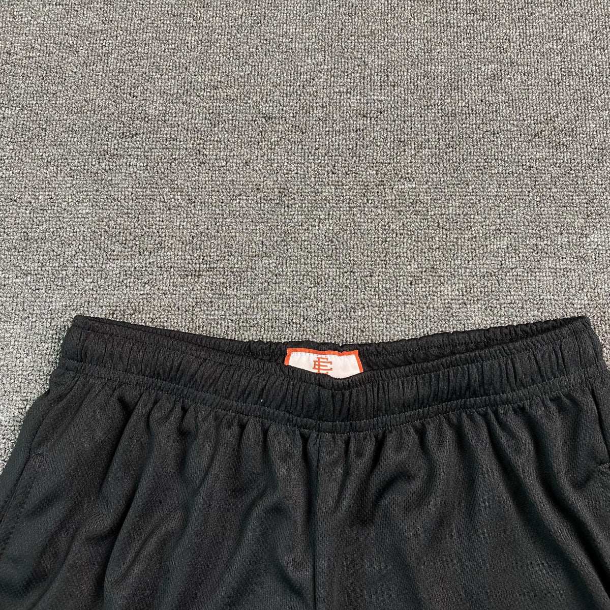 ERIC EMANUEL EE BASIC SHORTS BLACK/GREY - close up - replica sneakers