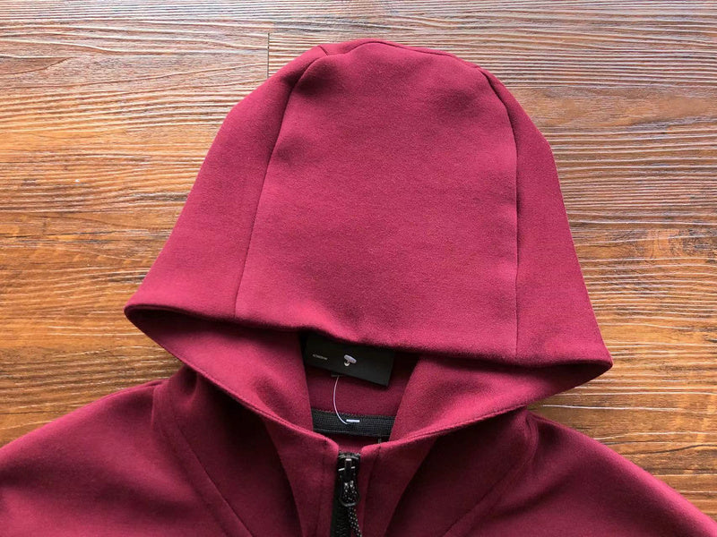 NIKE TECH FLEECE HOODIE x BURGUNDY - outsole - replica sneakers