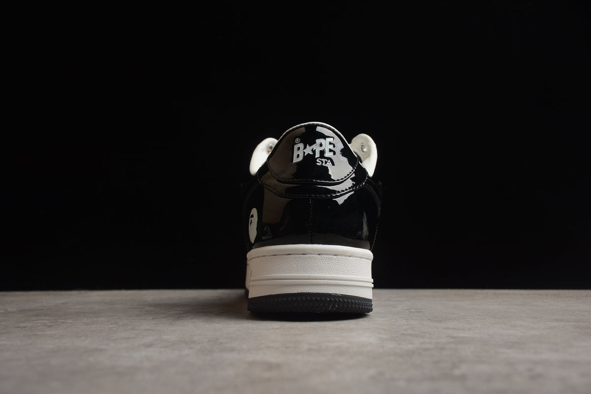 BAPE Sta Low-top Sneakers In And White - Black Unisex Streetwear Limited Edition - **BAPE STA Low-Top Sneakers in Black and White** Introducing the BAPE STA Low-Top Sneakers in