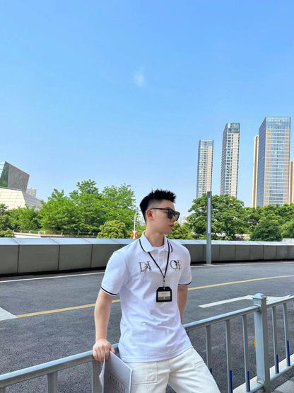 Dior Polo Shirt with Floral Logo Design - logo - replica sneakers