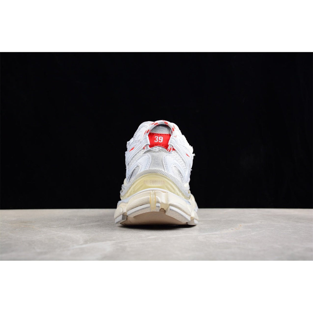 BALENCIAGA Runner - Beige Red Sneakers - White Unisex Streetwear Limited Edition - The Balenciaga Runner x White Beige Red sneakers offer a fresh and sophisticated take on