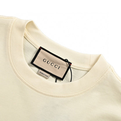Gucci Graphic T-Shirt (Cream) - close up - replica sneakers
