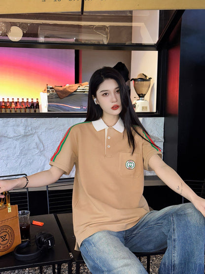 Gucci Stripe Sleeve Polo Shirt - detail - replica sneakers