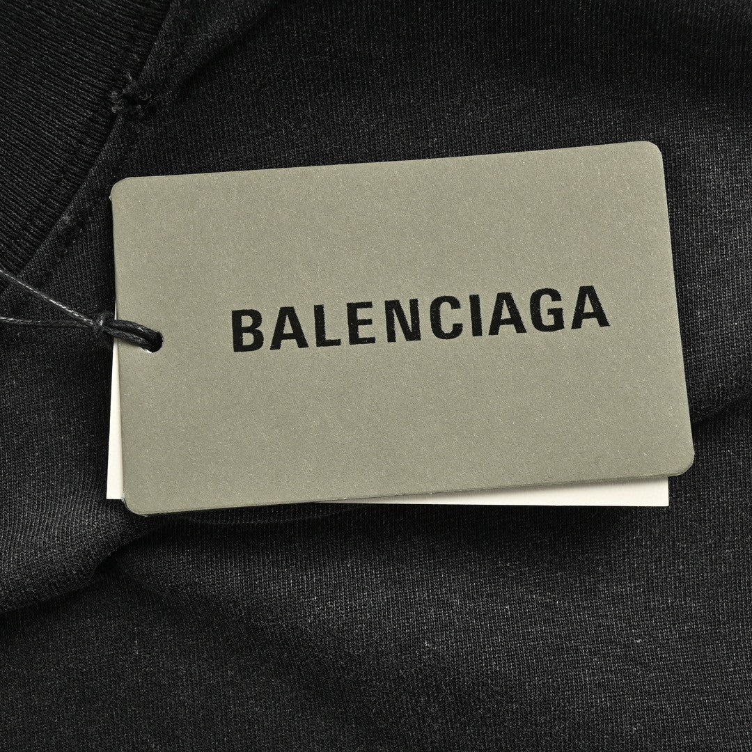 Balenciaga Spray-Paint Logo T-Shirt (Black) - insole - replica sneakers