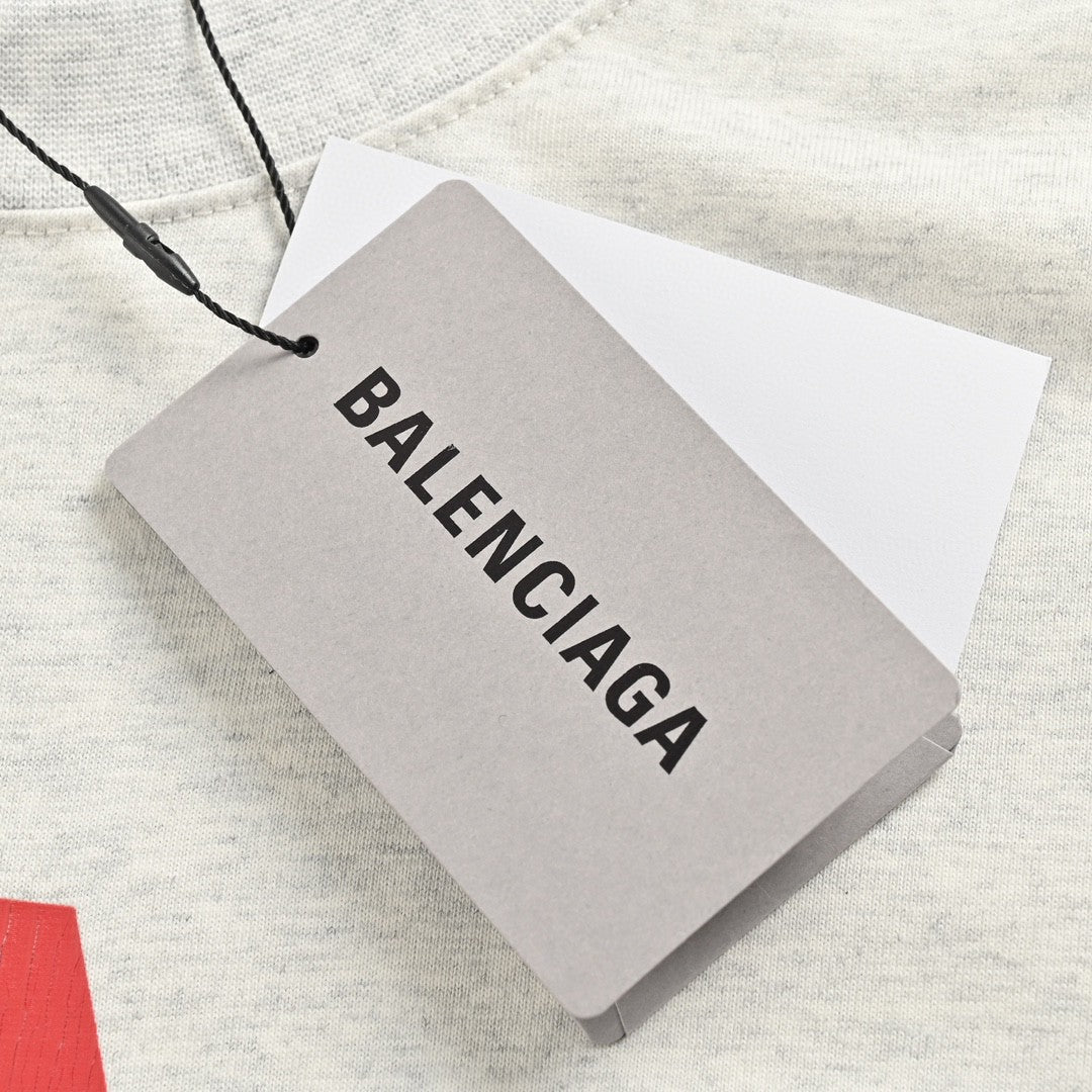 Balenciaga Red Logo Graphic T-Shirt (Gray) - insole - replica sneakers