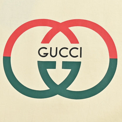 Gucci Interlocking GG Cream T-Shirt - detail - replica sneakers
