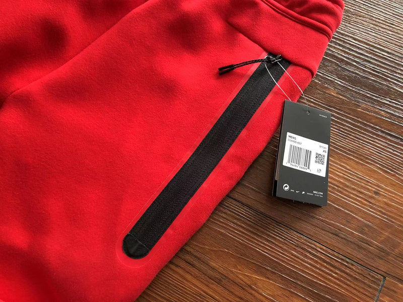 NIKE TECH FLEECE PANTS x UNIVERSITY RED - logo - replica sneakers