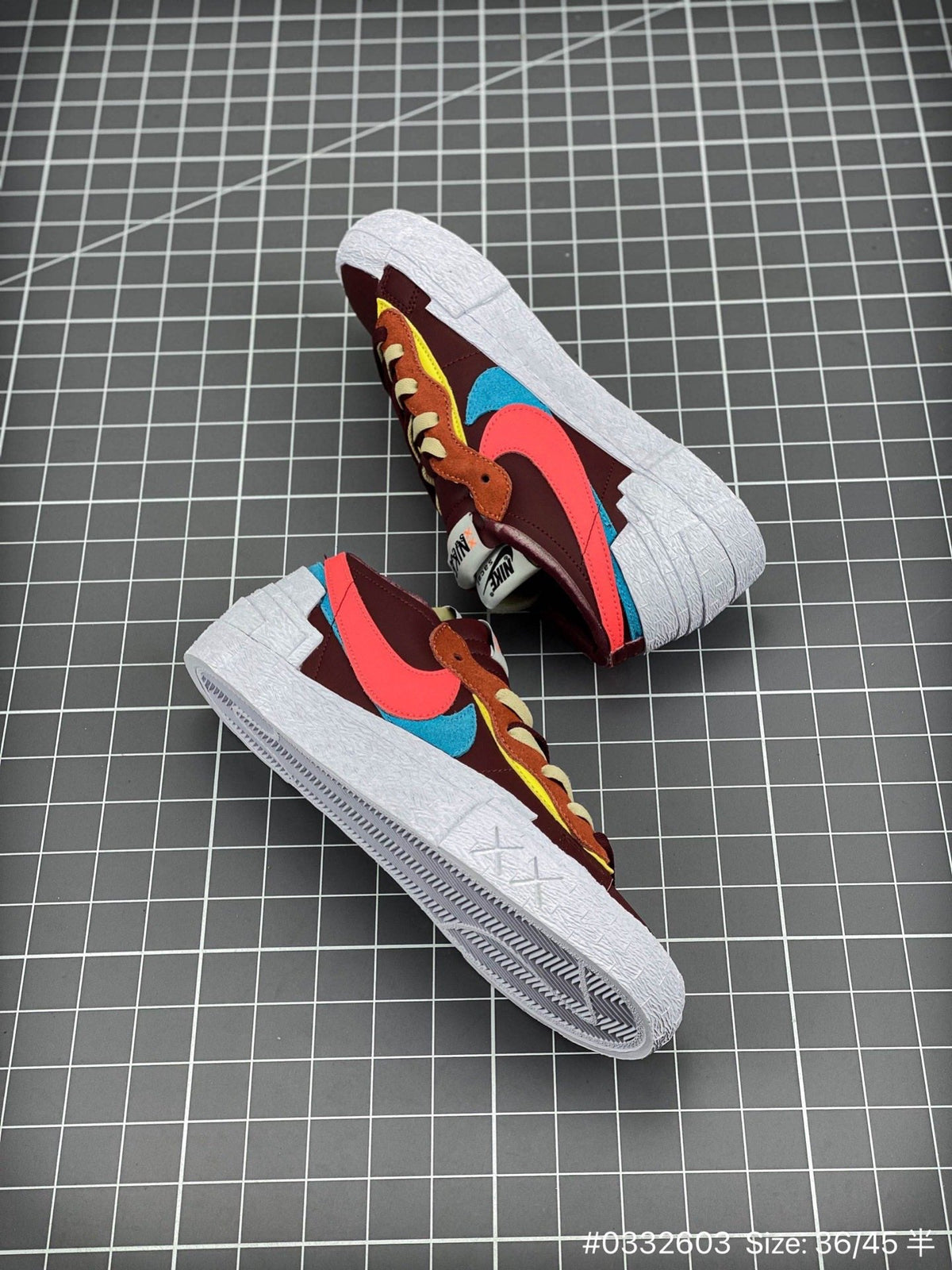KAWS - Nike Blazer'team Red' Unisex Streetwear Limited Edition - The KAWS x Nike Blazer 'Team Red' delivers an artistic reinterpretation of the classic low-top