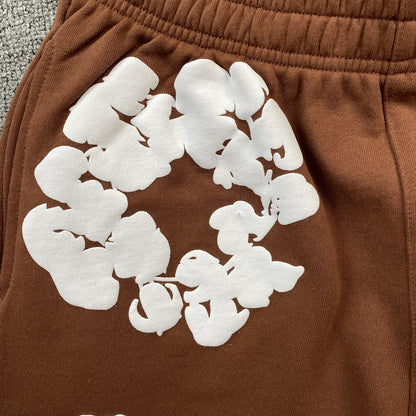 DENIM TEARS COTTON WREATH SHORTS BROWN - box - replica sneakers