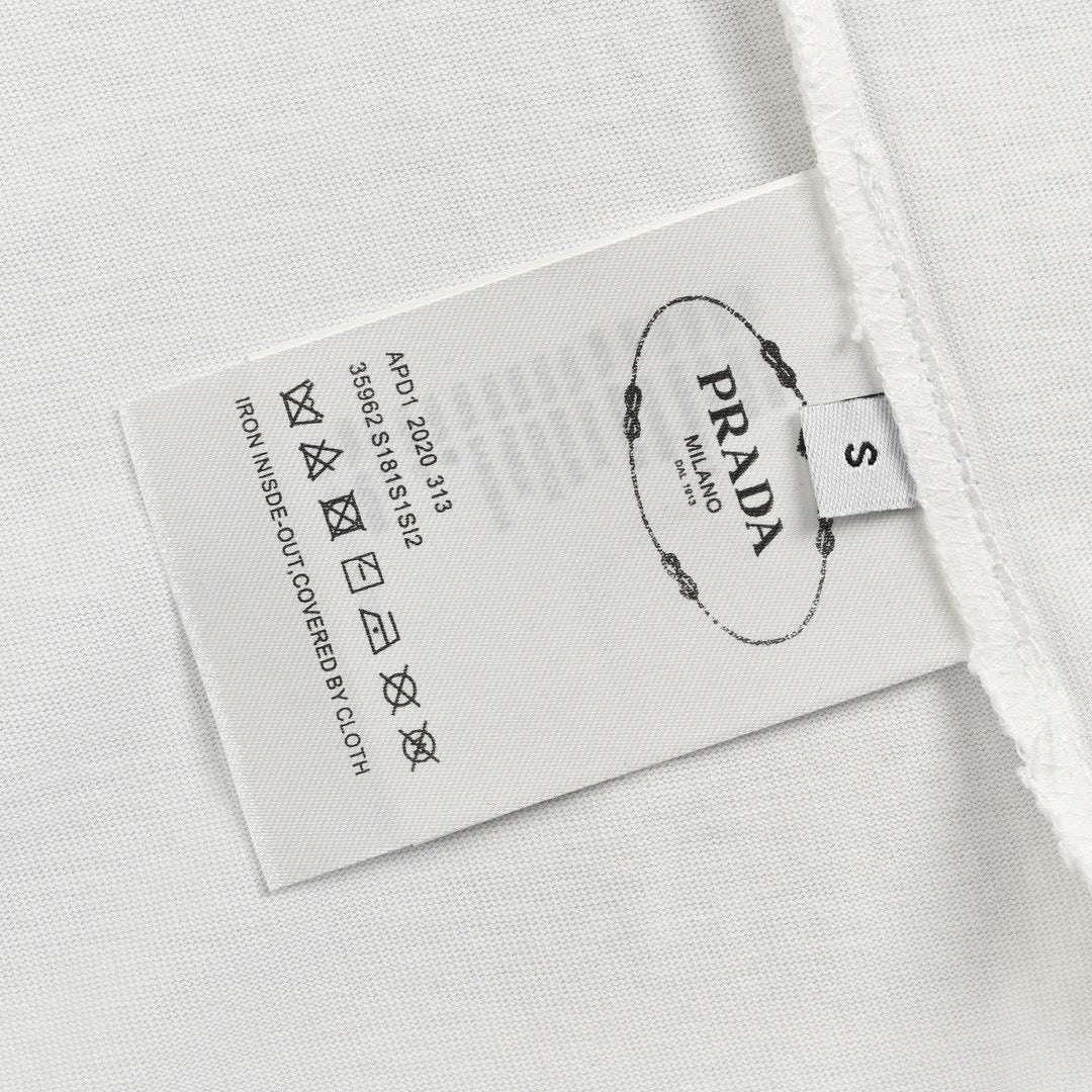 Prada Graphic Logo T-Shirt (White) - box - replica sneakers