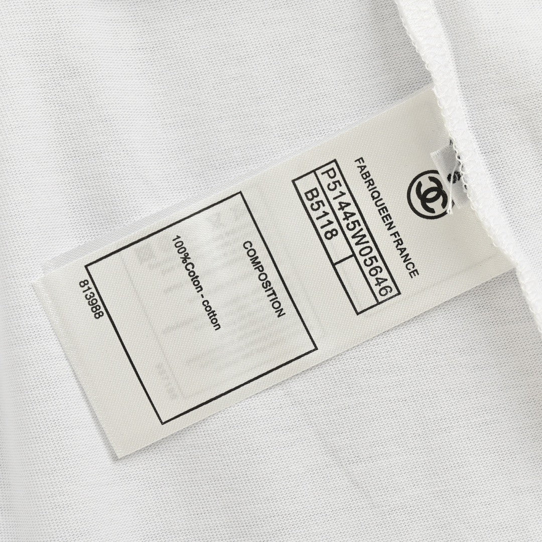 Chanel Classic Logo T-Shirt in White - box - replica sneakers