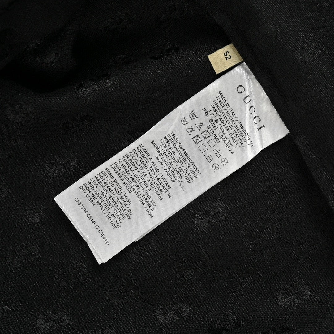 Gucci GG Monogram Black Short Sleeve Shirt - box - replica sneakers