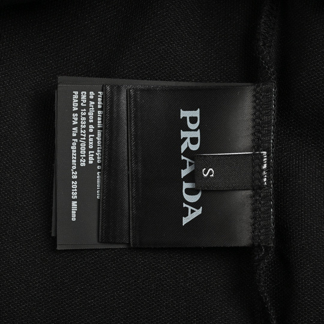 Prada Classic Black Polo Shirt - logo - replica sneakers