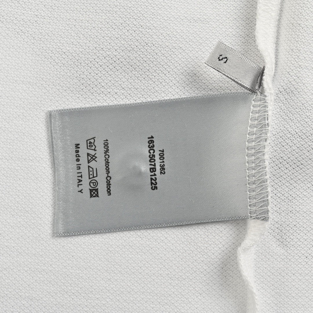 Dior Oblique Embroidered White Polo Shirt - logo - replica sneakers