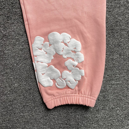 DENIM TEARS COTTON WREATH SWEATPANTS PEACH - close up - replica sneakers