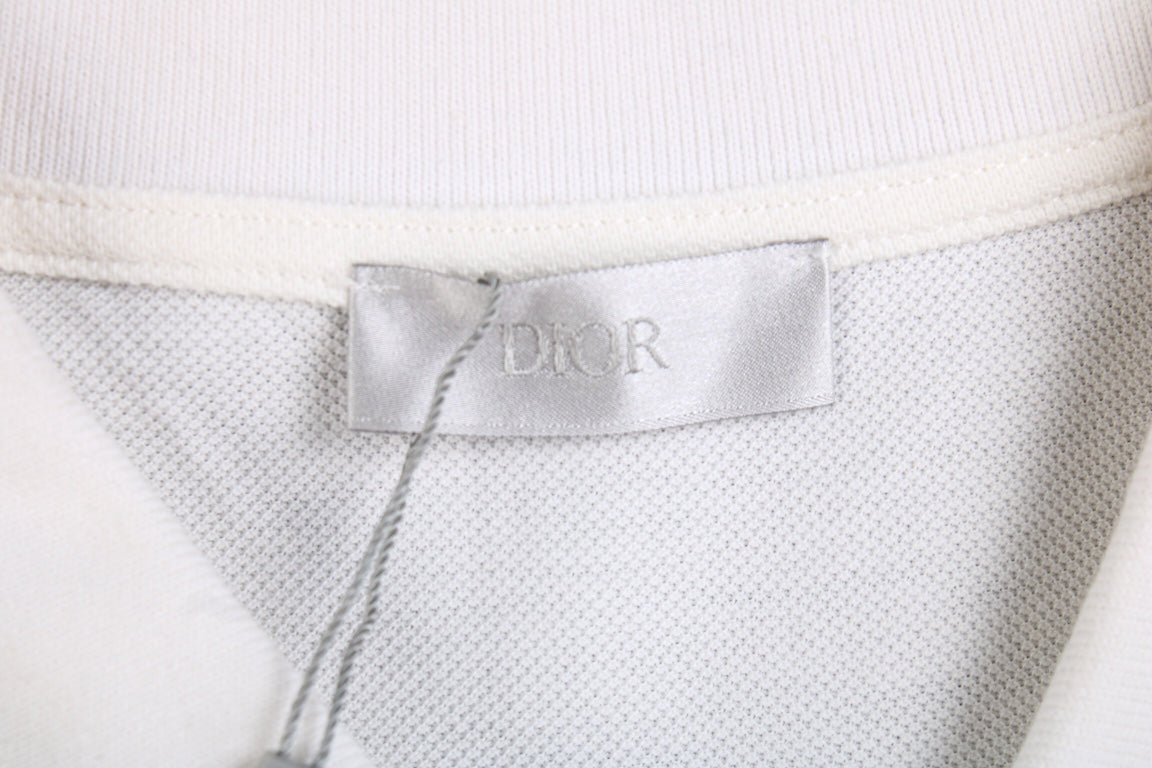 Christian Dior 'Striped Logo' Polo Shirt - detail - replica sneakers