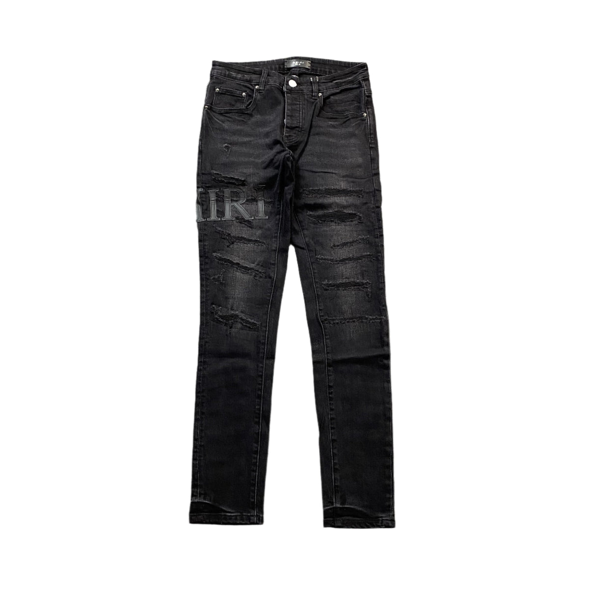 AMIRI Core Applique Leather Jeans Hoodie - Black Unisex Streetwear Limited Edition - The AMIRI CORE APPLIQU | BLACK LEATHER JEANS - REPLICA bring rockstar edge and high-fashion luxury