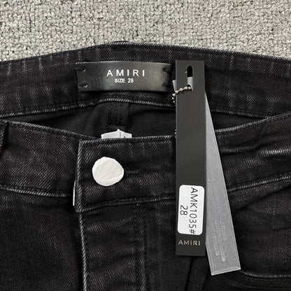 AMIRI Core Applique Leather Jeans Hoodie - Black Unisex Streetwear Limited Edition - The AMIRI CORE APPLIQU | BLACK LEATHER JEANS - REPLICA bring rockstar edge and high-fashion luxury