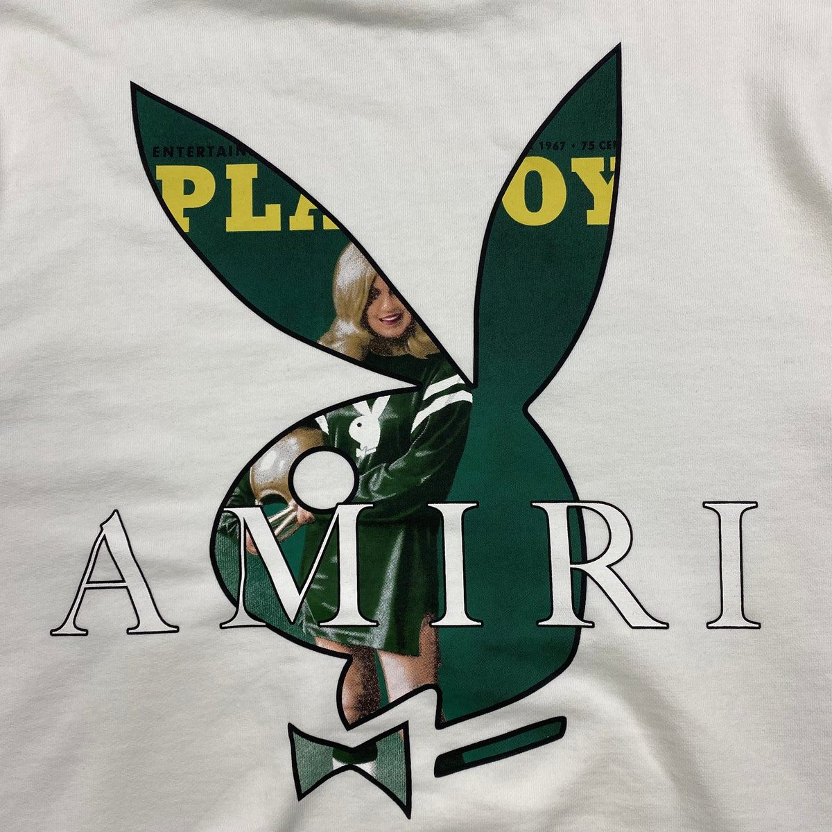AMIRI PLAYBOY LOGO HOODIE WHITE GREEN - logo - replica sneakers