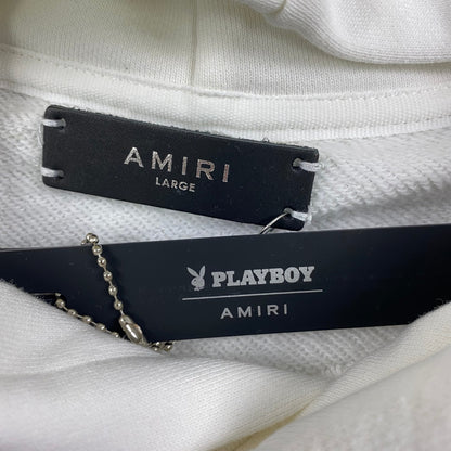 AMIRI PLAYBOY LOGO HOODIE WHITE GREEN - logo - replica sneakers