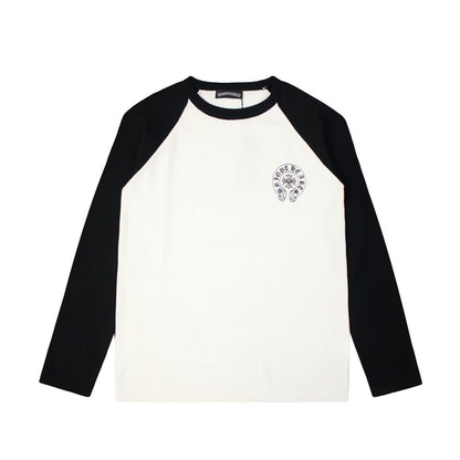 CHROME Hearts Horse Shoe Logo Longsleeve White - Black Unisex Streetwear Limited Edition
