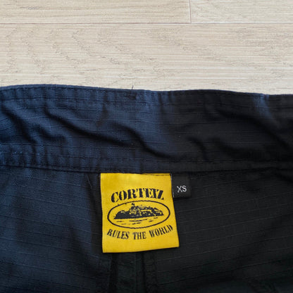 CORTEIZ ALCATRAZ GUERRILAZ CARGO PANTS BLACK/YELLOW - logo - replica sneakers