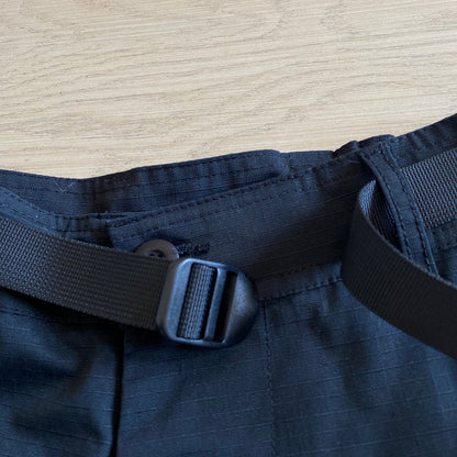 CORTEIZ ALCATRAZ GUERRILAZ CARGO PANTS BLACK/YELLOW - close up - replica sneakers