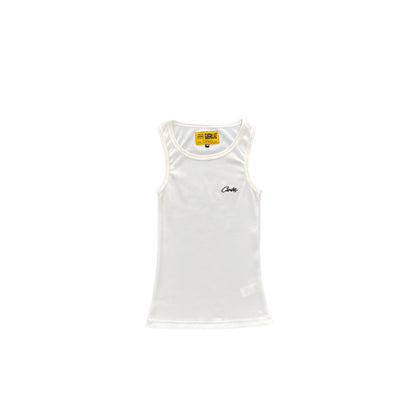 CORTEIZ Waffle Tank Top - White Unisex Streetwear Limited Edition - The CORTEIZ WAFFLE TANK TOP WHITE - REPLICA combines sleek minimalism with streetwear functionality. Crafted