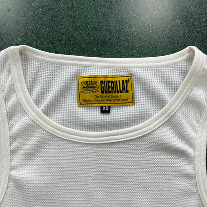 CORTEIZ Waffle Tank Top - White Unisex Streetwear Limited Edition - The CORTEIZ WAFFLE TANK TOP WHITE - REPLICA combines sleek minimalism with streetwear functionality. Crafted
