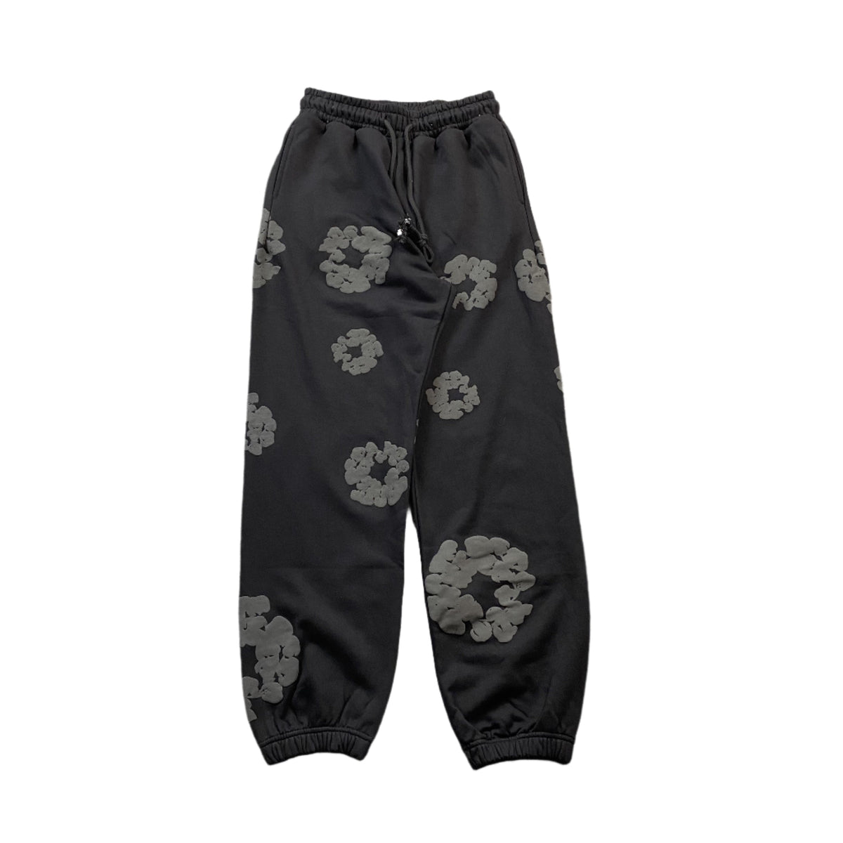 DENIM Tears Cotton Wreath Sweatpants Monochrome - Black Unisex Streetwear Limited Edition - The Denim Tears Cotton Wreath Sweatpants Monochrome Black Replica deliver the perfect balance of comfort