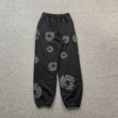 DENIM Tears Cotton Wreath Sweatpants Monochrome - Black Unisex Streetwear Limited Edition - The Denim Tears Cotton Wreath Sweatpants Monochrome Black Replica deliver the perfect balance of comfort
