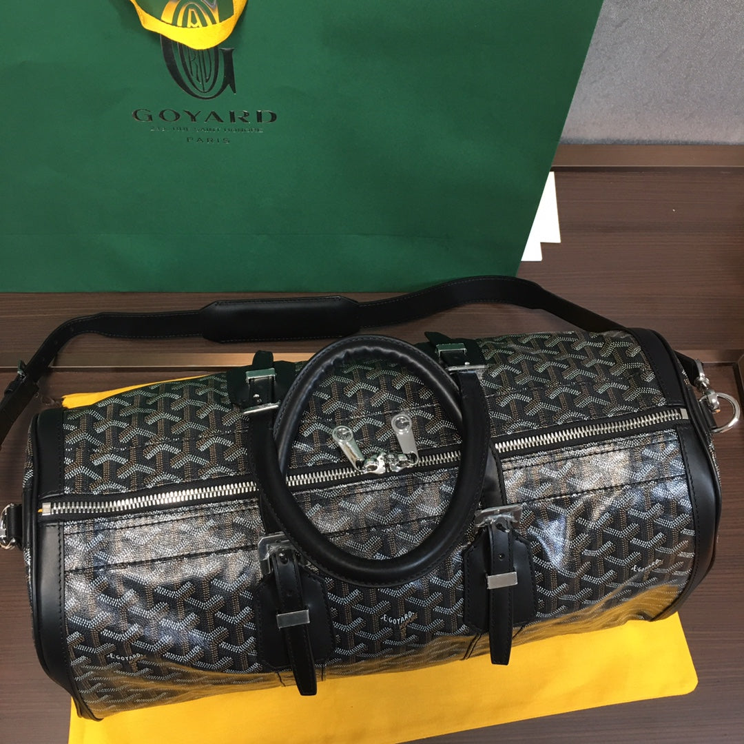 GOYARD BOSTON 50 TRAVEL BAG BLACK - back view - replica sneakers