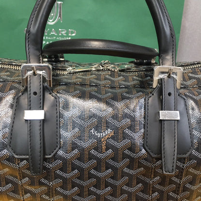 GOYARD BOSTON 50 TRAVEL BAG BLACK - close up - replica sneakers