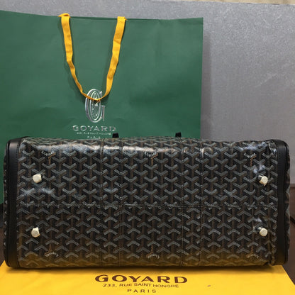GOYARD BOSTON 50 TRAVEL BAG BLACK - box - replica sneakers