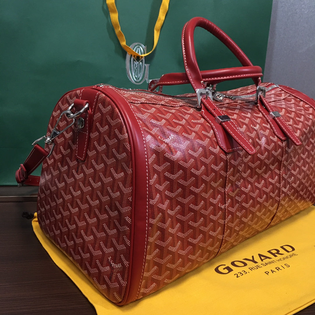 GOYARD BOSTON 50 TRAVEL BAG RED - close up - replica sneakers