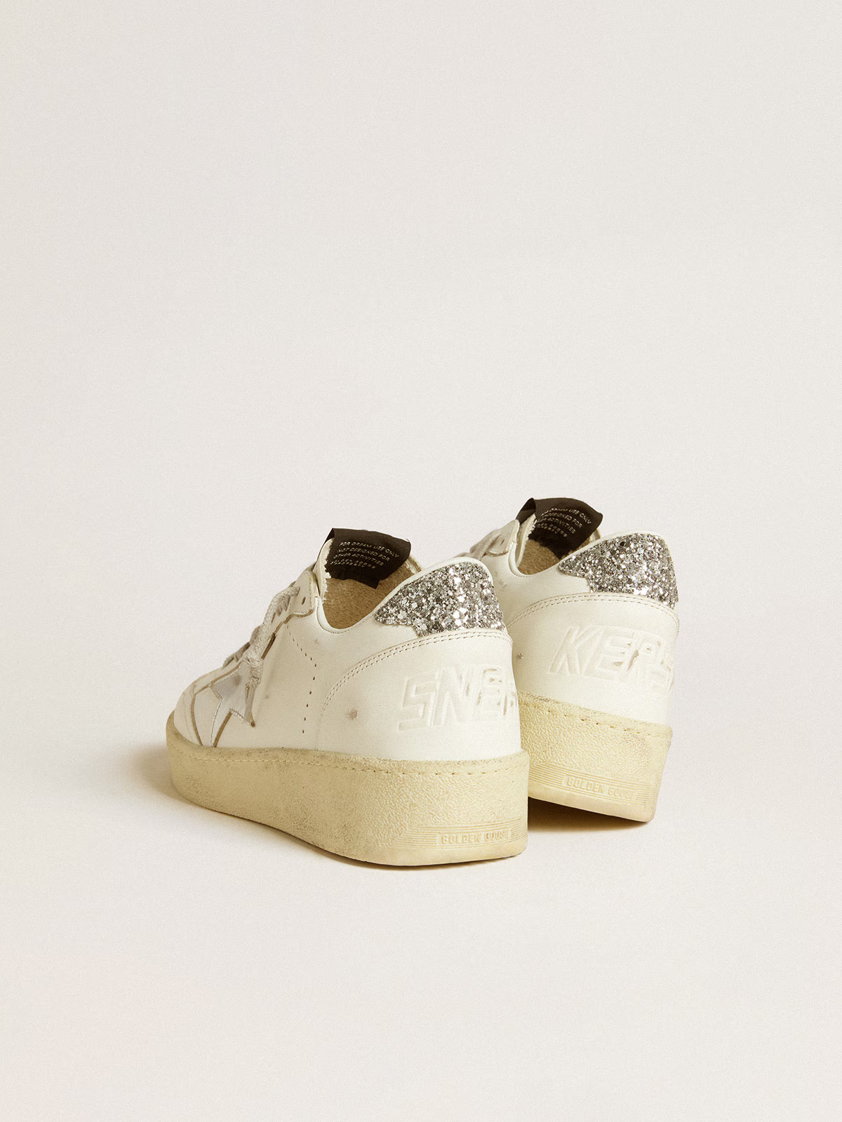 Golden Goose Ball Star 2 Sneaker c - Silver Glitter - White Unisex Streetwear Limited Edition