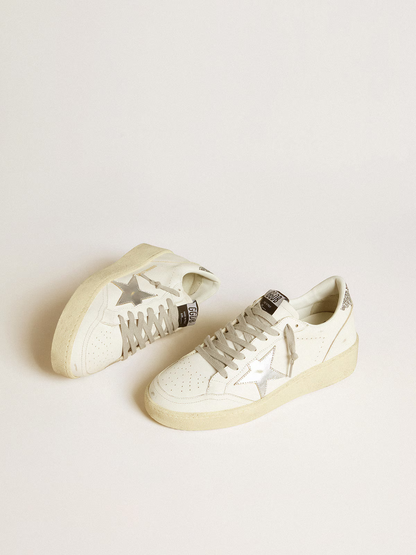 Golden Goose Ball Star 2 Sneaker c - Silver Glitter - White Unisex Streetwear Limited Edition