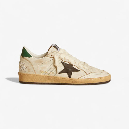 Golden Goose Ball Star Sneaker c Cream & - Black Unisex Streetwear Limited Edition