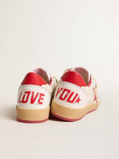 Golden Goose Ball Star Sneaker c Cream & - Red Unisex Streetwear Limited Edition