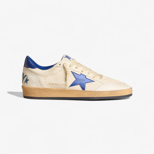 Golden Goose Ball Star Sneaker c Cream & Royal - Blue Unisex Streetwear Limited Edition