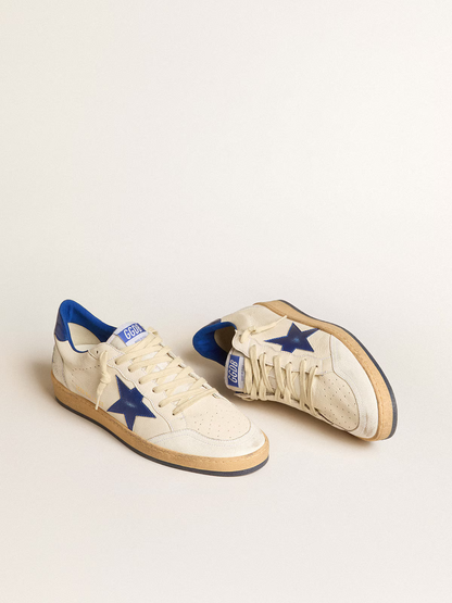 Golden Goose Ball Star Sneaker c Cream & Royal - Blue Unisex Streetwear Limited Edition