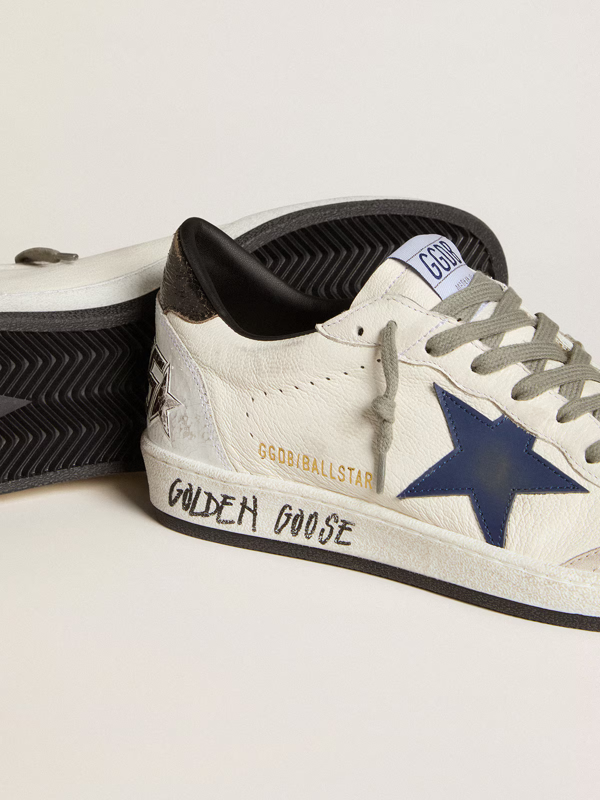 Golden Goose Ball Star c Star & golden Goose Graffiti Sole - Navy Unisex Streetwear Limited Edition
