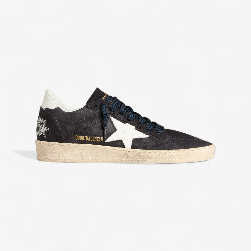 Golden Goose Ball Star c Navy Suede With Star - White Unisex Streetwear Limited Edition