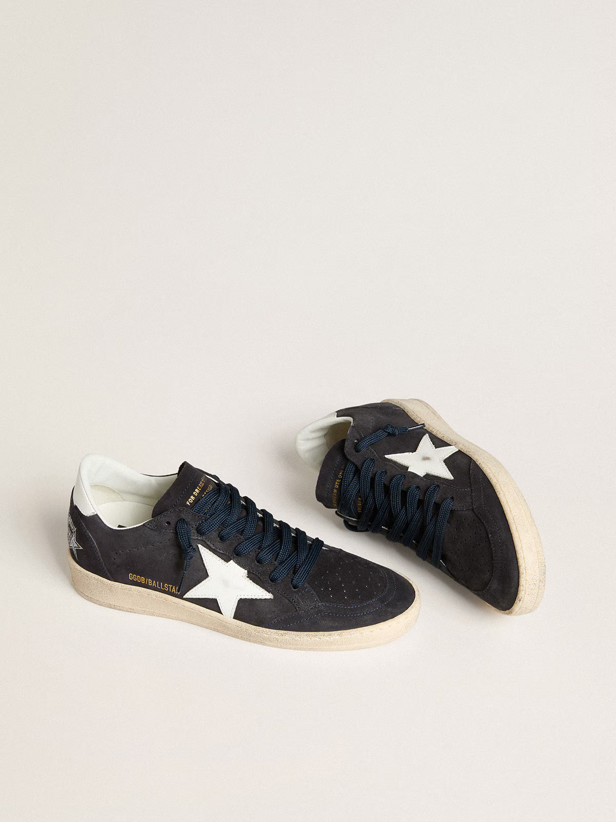 Golden Goose Ball Star c Navy Suede With Star - White Unisex Streetwear Limited Edition